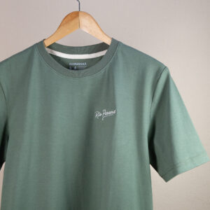Remera Verde manga corta 100% algodón, estilo urbano, con bordado al frente - Marca Río Paraná