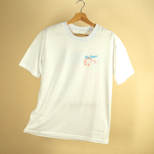 Remera Blanca manga corta 100% algodón, estilo urbano, con estampa en serigrafía del Manduré - Marca Río Paraná